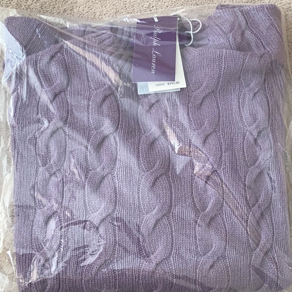 Purple label Ralph Lauren cable-knit sweater